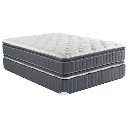 Full 15" Two Sided Pillow Top Mattress and 9" Wood Foundation